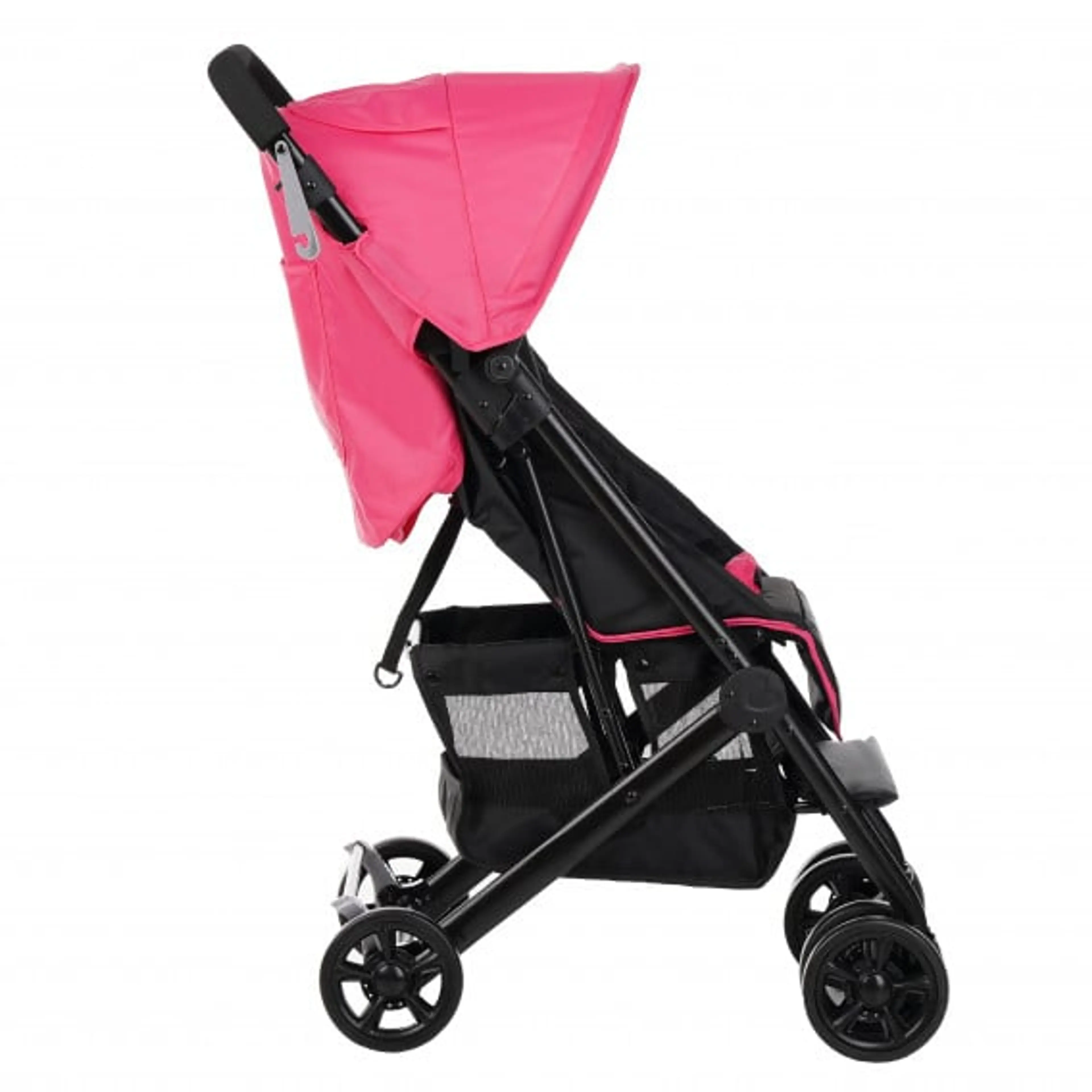 Бебешка количка Jasmin - компактна, лесно сгъваема, розова