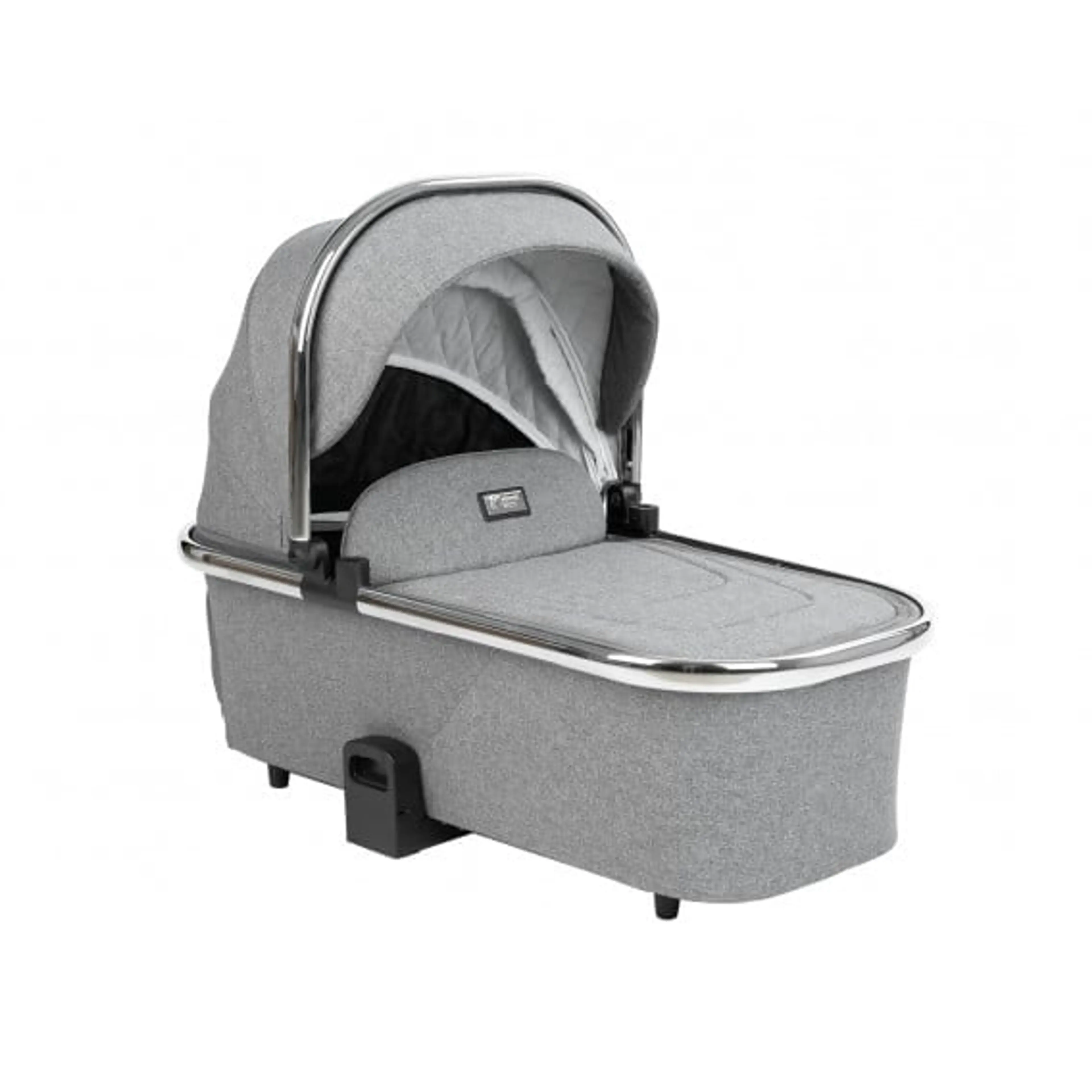 Комбинирана бебешка количка 3 в 1 Angele Chrome, сива